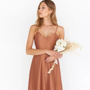 Show Me Your Mumu - Faith Dress - Copper Satin - Size Small